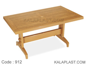 میز 6 نفره مستطیل پلاستیکی طرح چوب کد 912 (80*140)