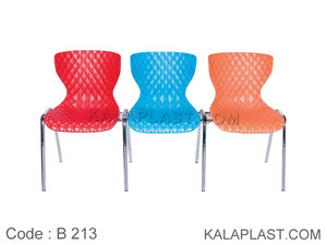 صندلی انتظار 3 نفره لوله ای لوزی کد B213