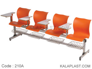 نیمکت آموزشی 4 نفره با جاکتابی کد 210A