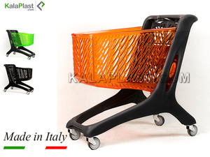 سبد خرید چرخدار پلی کربنات فروشگاهی سایز 160 لیتری