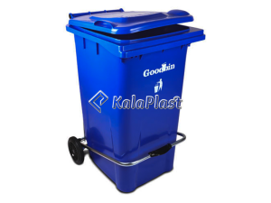 سطل زباله پلاستیکی 240 لیتری چرخدار و پدالدار  گودبین