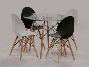 صندلی بدون دسته سلنا با پایه چوبی