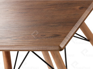 میز 4 نفره مربع پایه چوبی(راش) ایمیز با صفحه MDF روکش PVC کد117