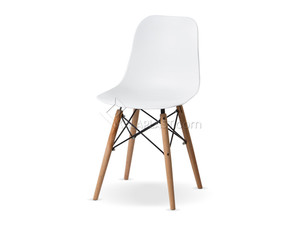 صندلی فایبر گلاس بدون دسته با پایه چوبی ایمیز