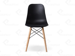 صندلی فایبر گلاس بدون دسته با پایه چوبی ایمیز