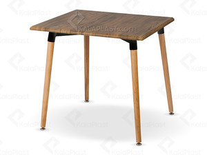 میز 4 نفره مربع مروارید با پایه چوبی