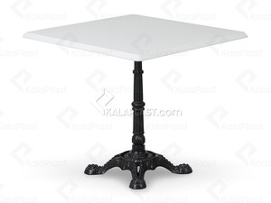 میز 4 نفره صفحه PVC با پایه بعلاوه چدنی استیل کد P492