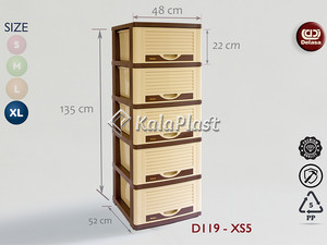 فایل 2 طبقه کشوهای عمیق طرح کرکره دل آسا D119-XS2