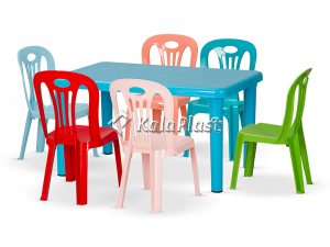 ست میز و صندلی کودک 6 نفره کد S163