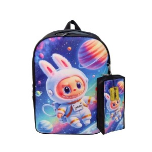 کوله پشتی مدرسه رسپینا مدل لبوبو به همراه جامدادی (برند رسپینا)