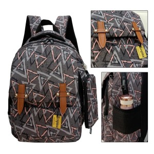 کیف مدرسه دخترانه مثلث طوسی Gray triangle