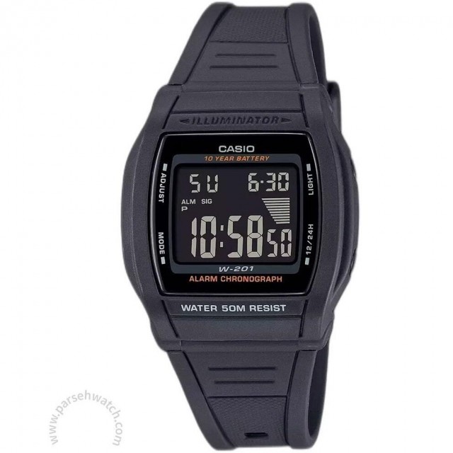 ساعت مچی کاسیو مدل W-201-1BVDF