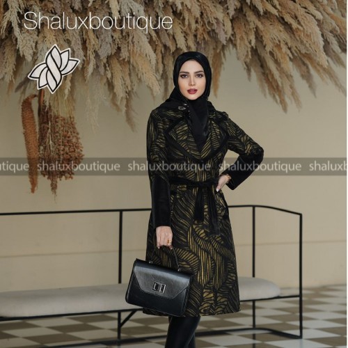 پالتو زبرا مشکی طلایی