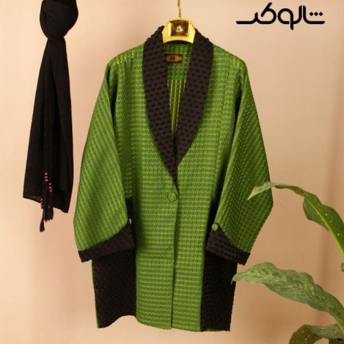 مانتو لینن حصیری زمرد