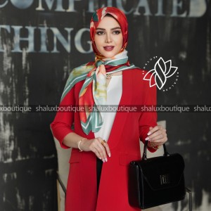 روسری ابریشم طرح ابرنگ 68