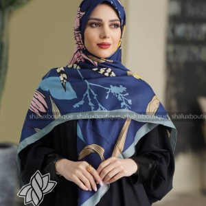 روسری ابریشم طرح ابرنگ 83