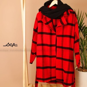 کت پشمی چهارخانه