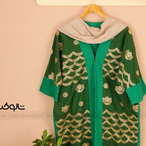 مانتو خامه دوزی زمرد