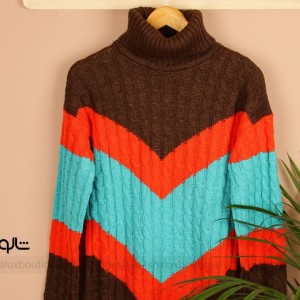 بافت یقه اسکی نیلو ابی