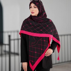 روسری سی اسکارف طرح شنل لوزی