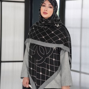 روسری سی اسکارف طرح شنل لوزی