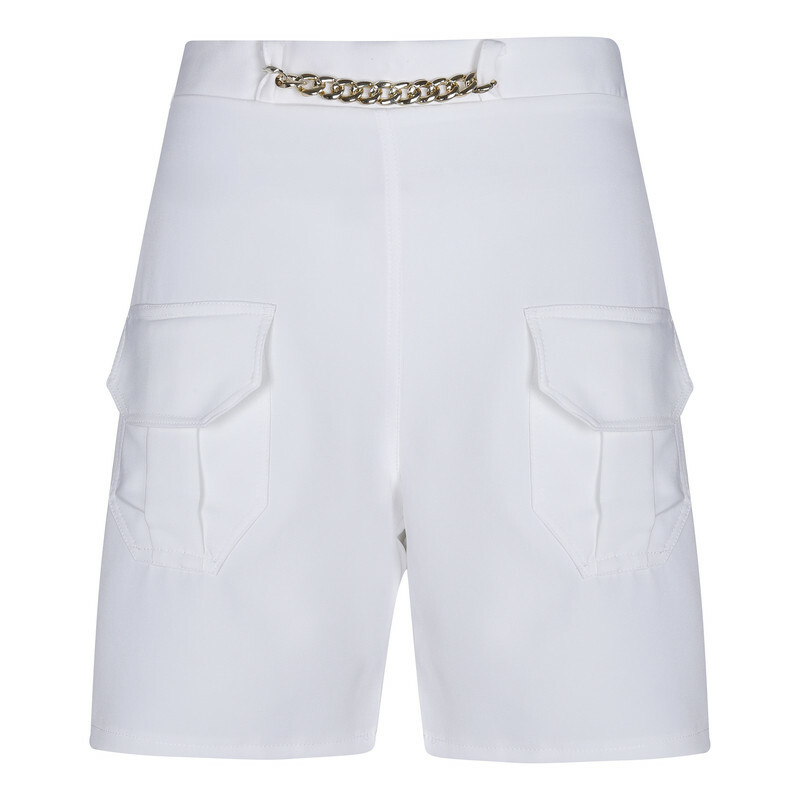 شلوارک زنانه مدل کارگو کد 802 رنگ سفید