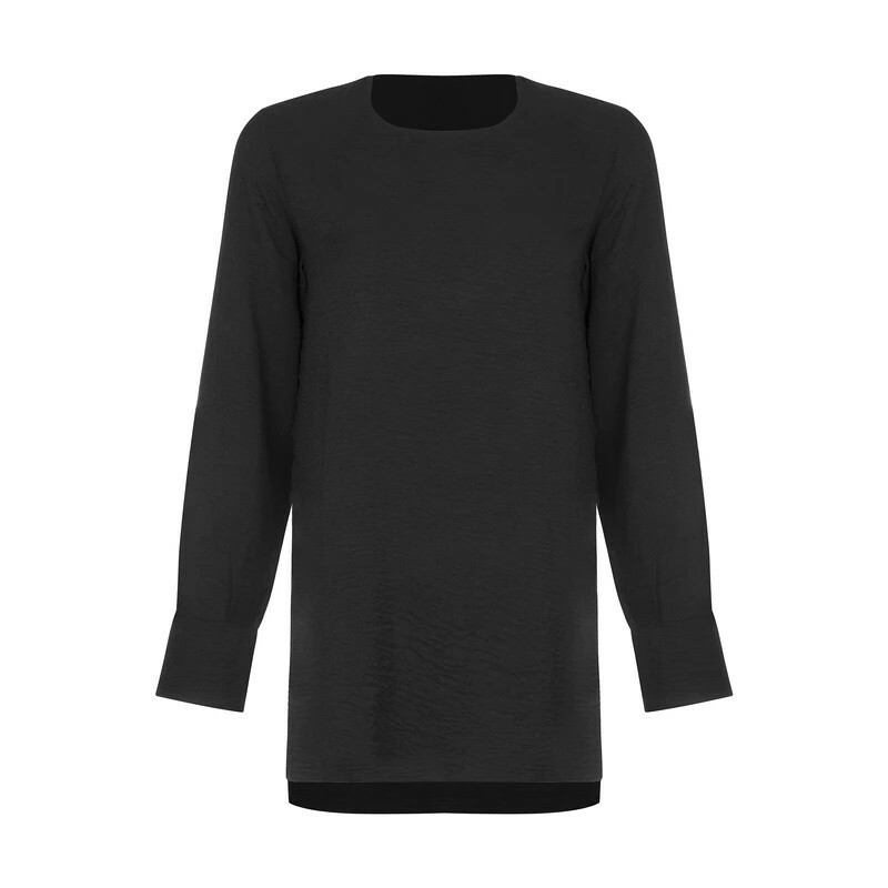 تونیک زنانه رنگ مشکی مدل ابر و بادی کد 701