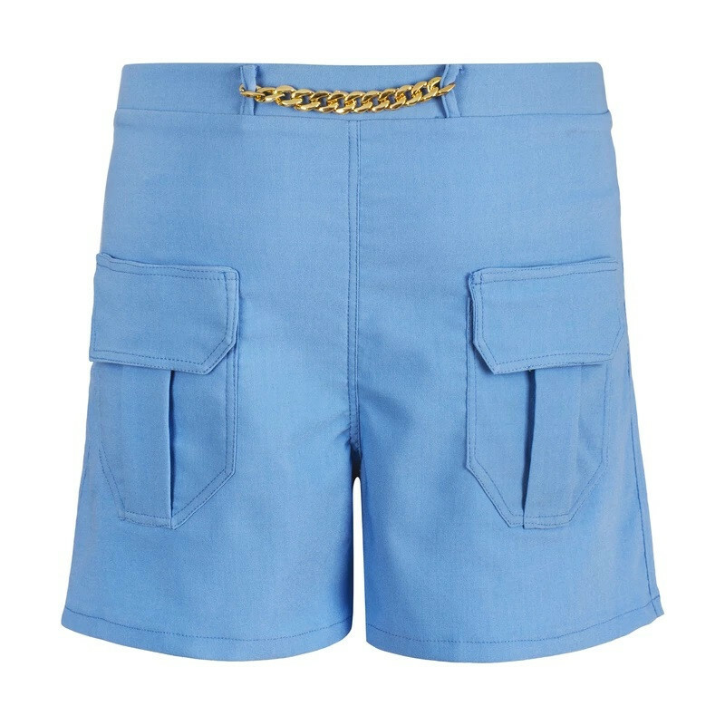 شلوارک زنانه مدل کارگو زنجيردار  کد 801