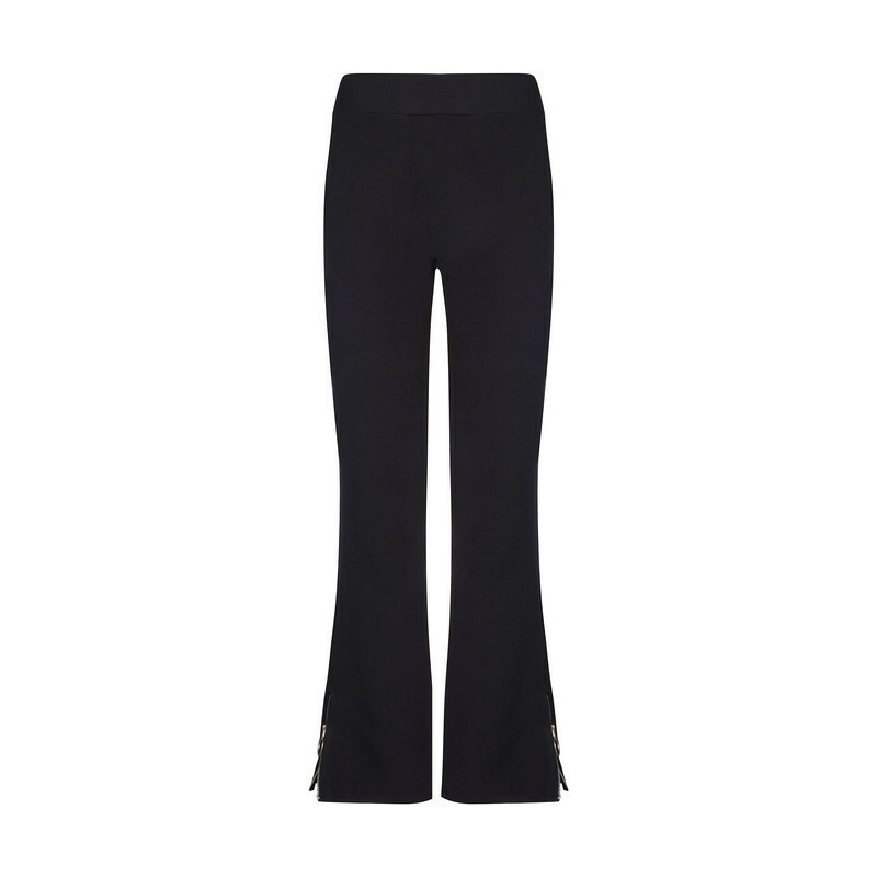 شلوار زنانه مدل دمپا بغل زیپ دار رنگ مشکی کد 2040