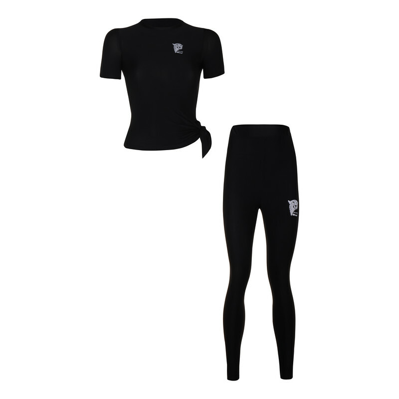 ست تی شرت آستین کوتاه مدل بغل گره و لگینگ زنانه کد HA01