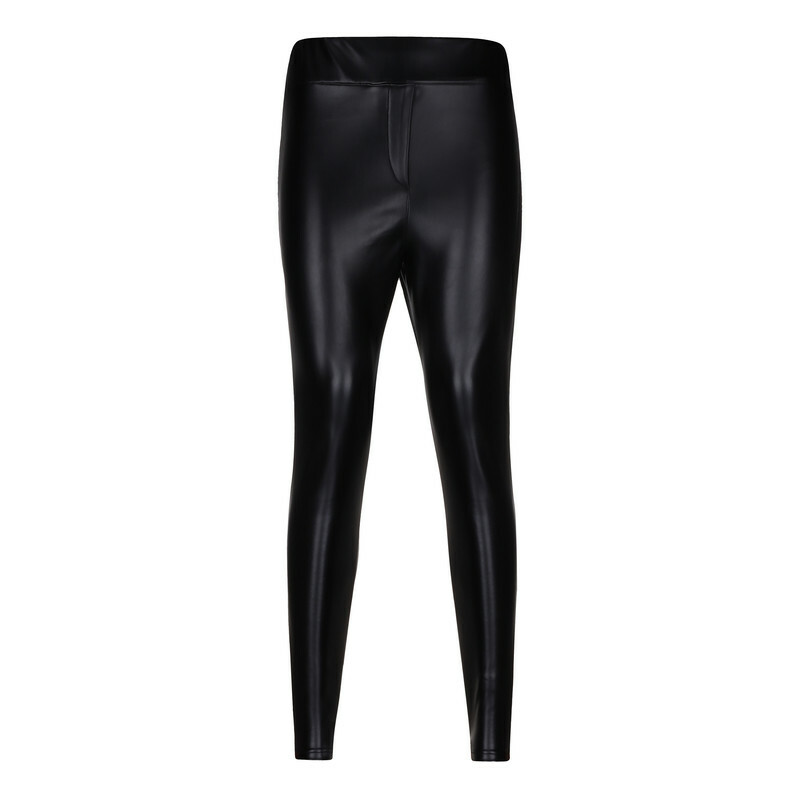 شلوار  زنانه طرح چرم کد 2035 رنگ مشکی