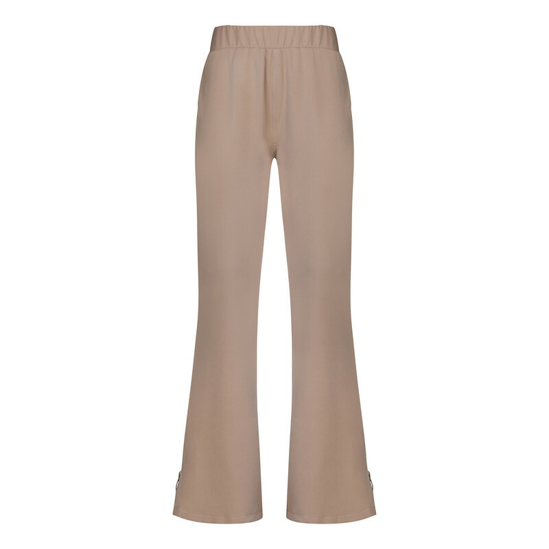 شلوار زنانه بغل زیپ دار رنگ کرم کد SZM-SH2038