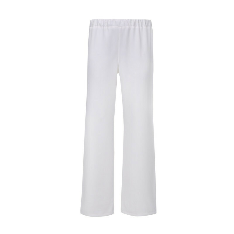 شلوار زنانه نیم بگ رنگ سفید کد 2034