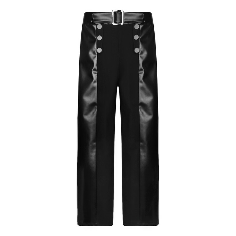 شلوار زنانه مجلسی مدل ترکیب چرم کد 2045