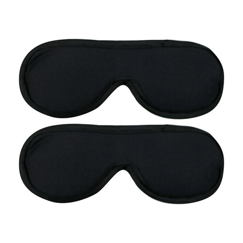 چشم بند خواب رنگ مشکی ساده بسته 2 عددی