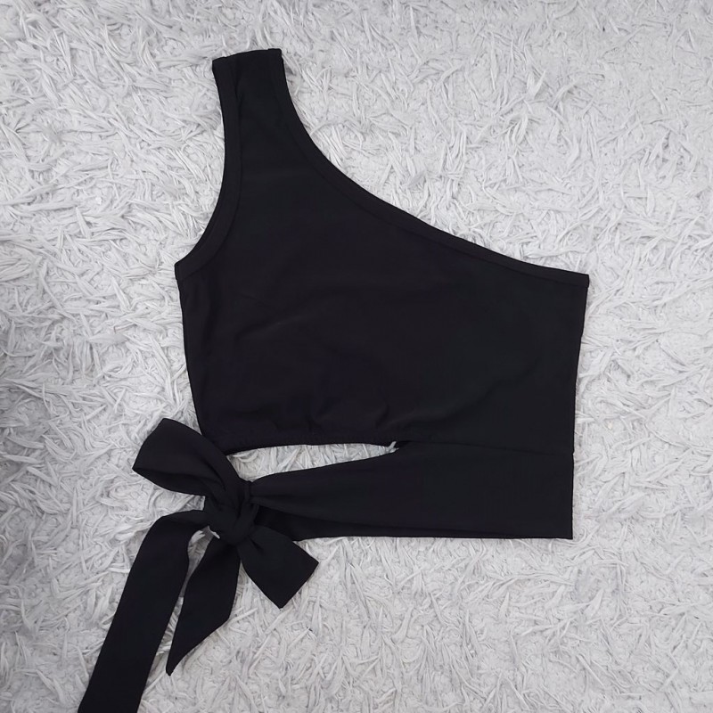 کراپ‌تاپ زنانه مدل یقه رومی بغل پاپیونی