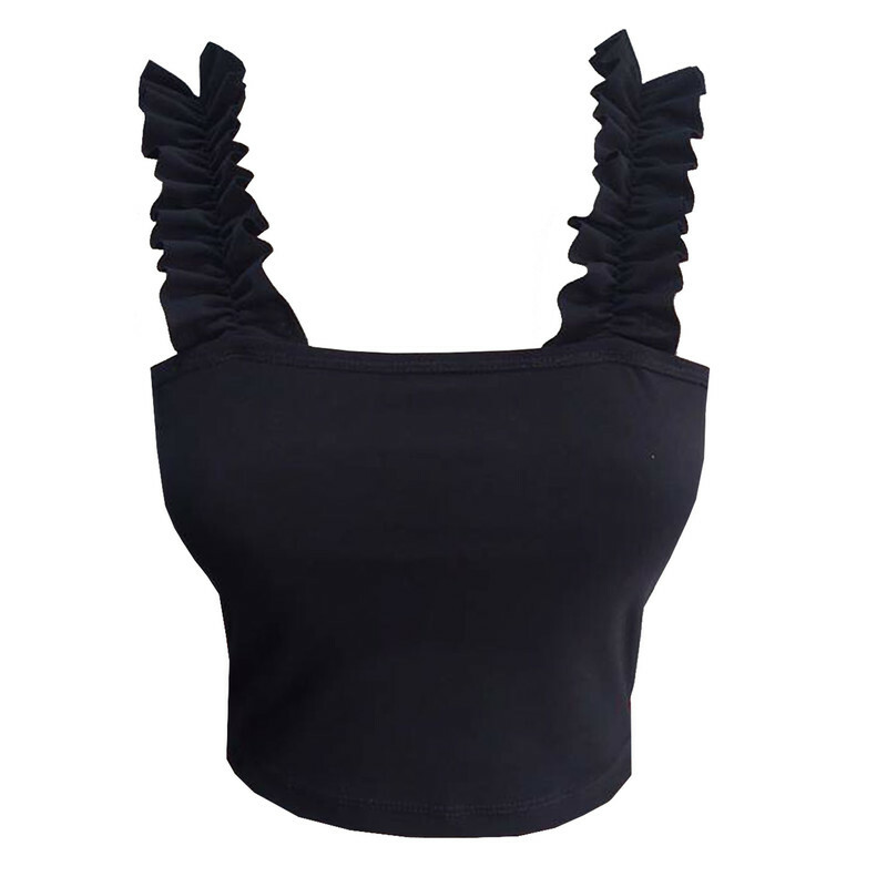 کراپتاپ زنانه بند پروانه ای رنگ مشکی