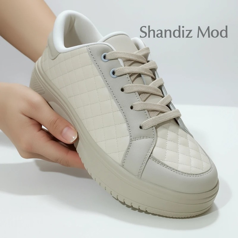 کفش زنانه ونس شیک کد 7071431 رنگ کرم لایت