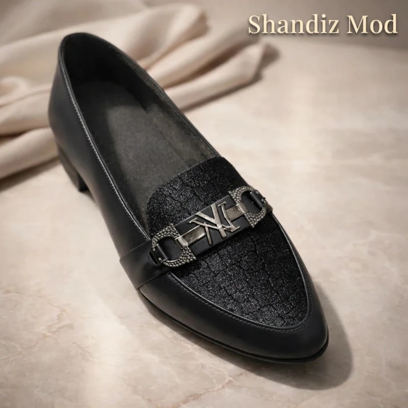 کفش کالج زنانه رویه مخمل طرح ان وای NY کد 7115759