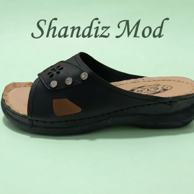 دمپایی زنانه مدل سه نگین الماس کد 7117678