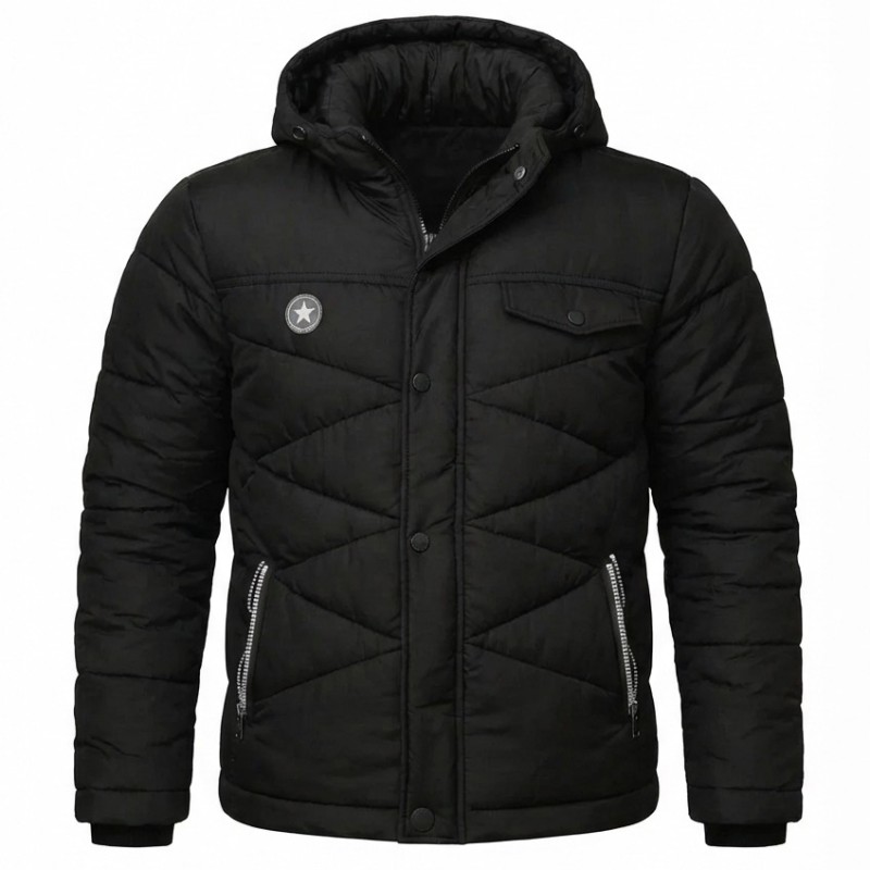 کاپشن مردانه گرم کلاه دار شاندیز مد کد 7167775