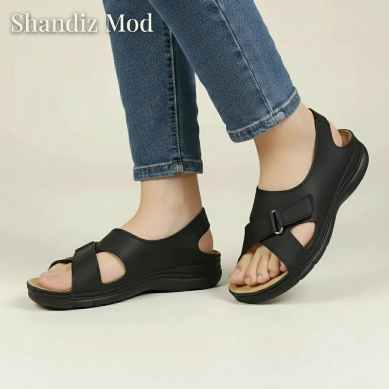 صندل زنانه پشت کش شاندیز مد طرح چسبی کد 7194930