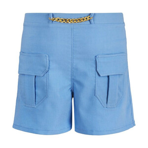 شلوارک دخترانه مدل کارگو زنجیر  طلایی کد 801