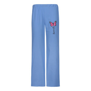 شلوار راحتی زنانه مدل پروانه زیبا کد 2031 رنگ آبی آسمانی