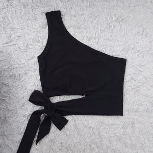 کراپتاپ زنانه مدل یقه رومی بغل پاپیونی