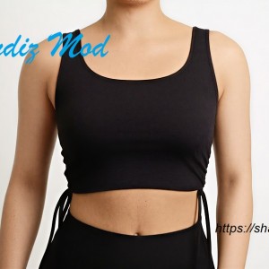 کراپ‌تاپ زنانه طرح بغل بند دار