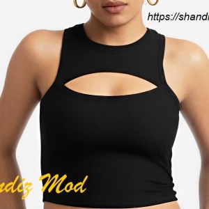 کراپ‌ تاپ زنانه طرح  یقه هلال