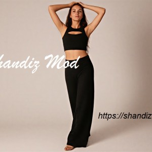 کراپ‌ تاپ زنانه طرح  یقه هلال