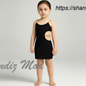 تونیک مجلسی دخترانه مدل بغل بند زنجیردار طلایی کد 6733817