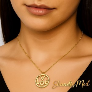 گردنبند طرح عشق LOVE